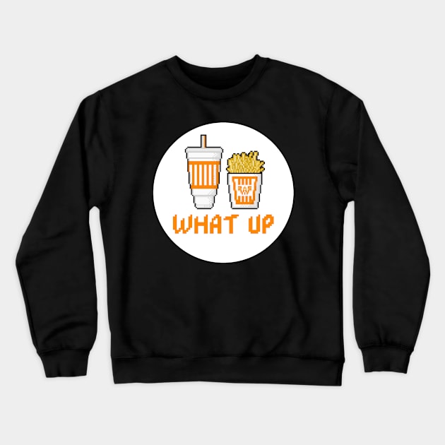 what up Crewneck Sweatshirt by robinchan33